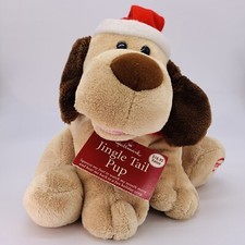 NOT WORKING Hallmark Jingle Tail Pup Christmas Plush Dog - For Parts or Repair