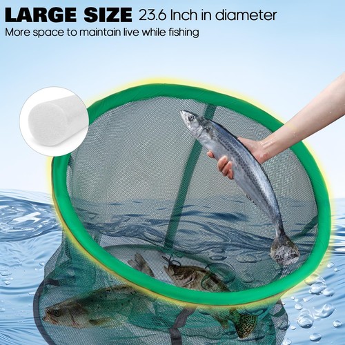 Extra Large Fish Basket Yardwe Fishing Net Bag Fishing Basket Net