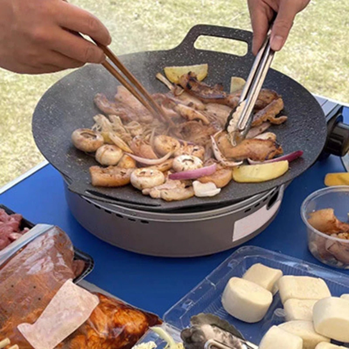 Cast Iron Grill Pan Korean BBQ Grill Pans