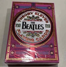 The Beatles PINK Premium Playing Cards, Poker Size Standard Index by Theory11