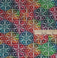 Wht Medallion Rainbow Dragon Fantasy Digitally Printed Fabric 1/2 Yard  5846-1