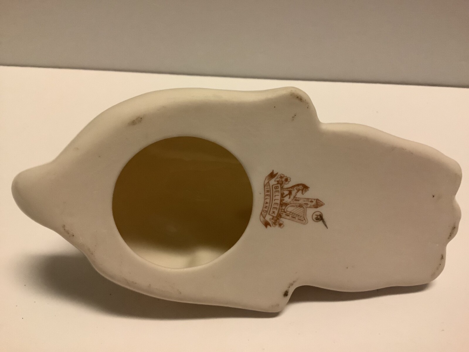 BELLEEK White Rabbit Irish Porcelain Bunny Figurine 5.5” l x 2.75” w x ...
