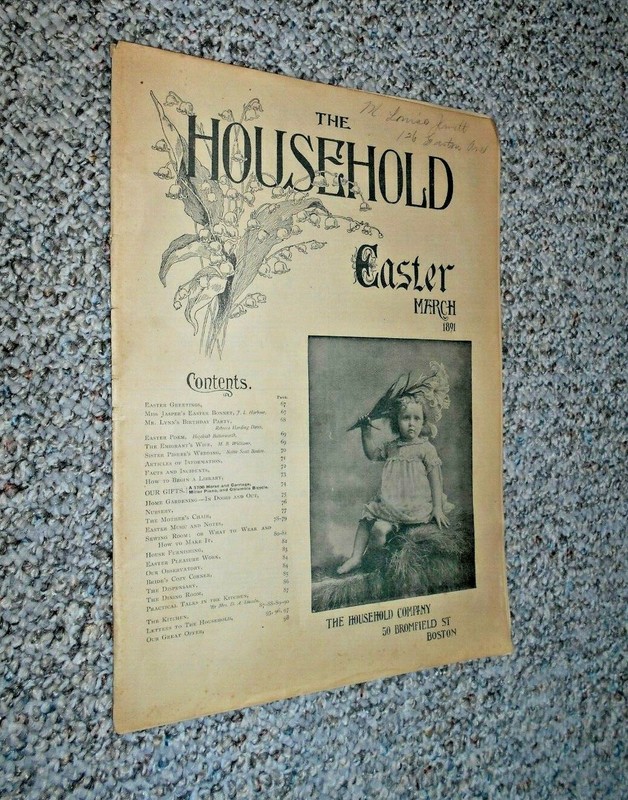The Household Newspaper~Easter March 1891~Sewing Room ~ Music & Notes
