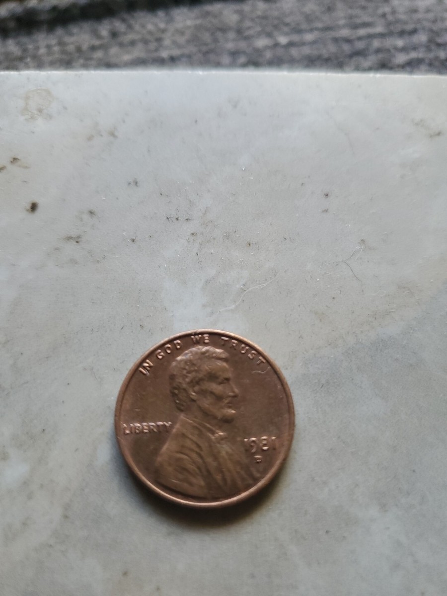 1981 D Penny Error Variety Lincoln Memorial D/D Filled “D” Actual