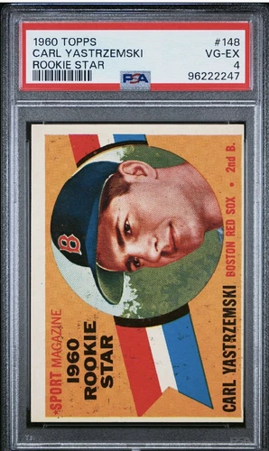 1960 Topps CARL YASTRZEMSKI ROOKIE RC PSA 4 VG-EX #148 YAZ - Fresh Grade Sharp!