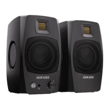 ADAM Audio D3V Black Active Desktop Monitoring System Pair with Aluminum Woofers