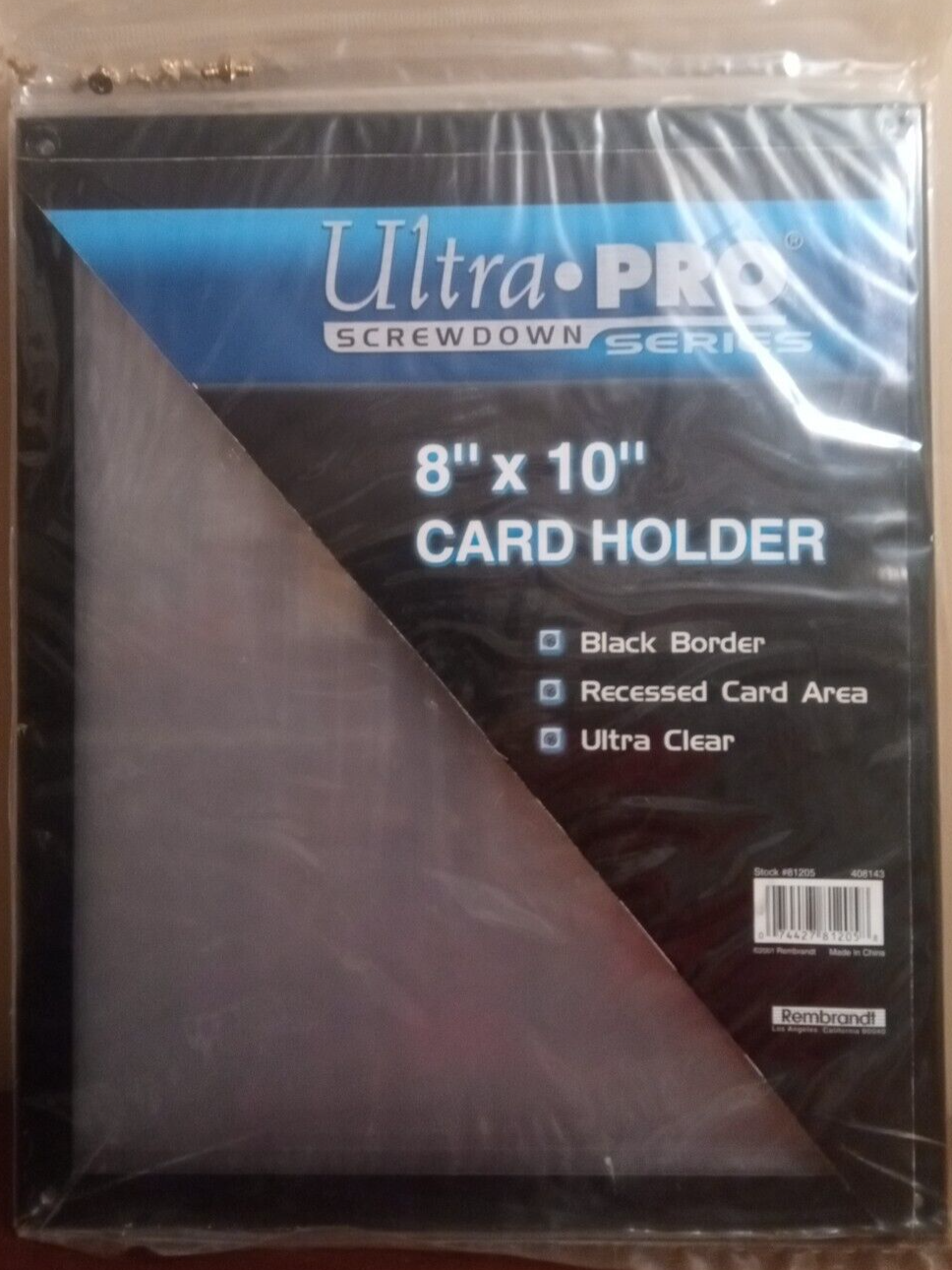 Ultra Pro 8x10 BLACK BORDER Screwdown Card Holder 8"x10" Photo 4Screw