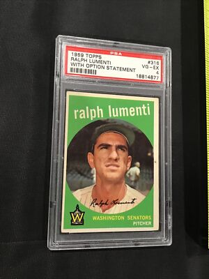 1959 Topps Ralph Lumenti w option statement PSA 4 baseball Card
