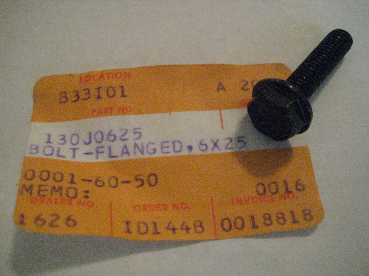 Luong様 KAWASAKI VN/ZX/KL/EX/EL/ZL/ZG/KZ/KL/KSF/KLR FLANGED BOLT 6X25 NOS