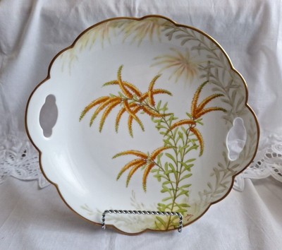 Limoges France Scallop Plate Hand Painted Decorative Vintage