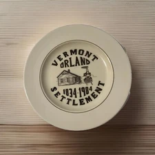 Preston-Hopkinson Co. Decorative Country Farm Plate Vermont Settlement