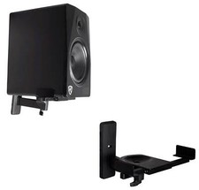 Pair Wall Mount Swivel Brackets For Audioengine P4 Bookshelf Speakers