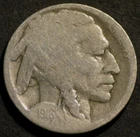 1916 S Buffalo Nickel Semi-Key Date Restored Five Cent 5c Coin B596