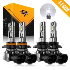 Auxbeam Canbus Led Headlight 4 Bulbs 9005 9006 High Low Combo Super Bright White