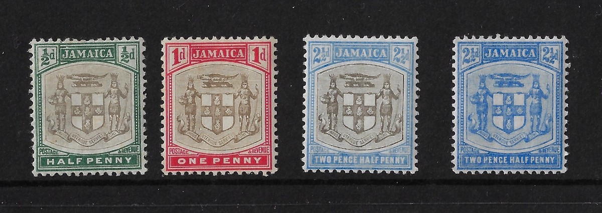 オールドShakespeare EXCELLENT Ⅱ No.1503LIGHT Jamaica 1905 Arms wmk MCCA ½ - 2 ½ d. Scott 37-39, 46a/SG37