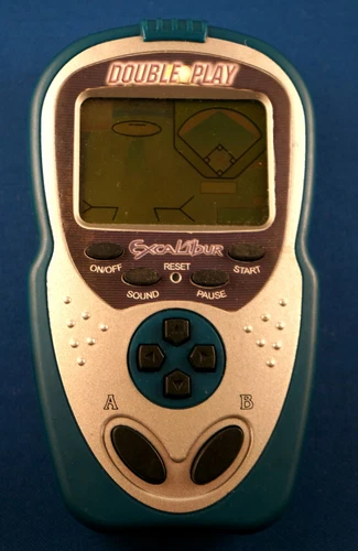 BASEBALL DOUBLE PLAY EXCALIBUR ELECTRONIC HANDHELD POCKET VIDEO LCD GAME KID TOY