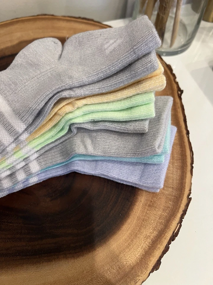 Adidas Púrpura Claro Gris Azul Niñas Superlite Cuarto Calcetines Talla Mediana 2Y-5Y Foto 4 de 4