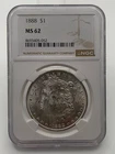 1888-P Morgan Silver Dollar $1 NGC MS-62 BU Philadelphia   INV# SS007