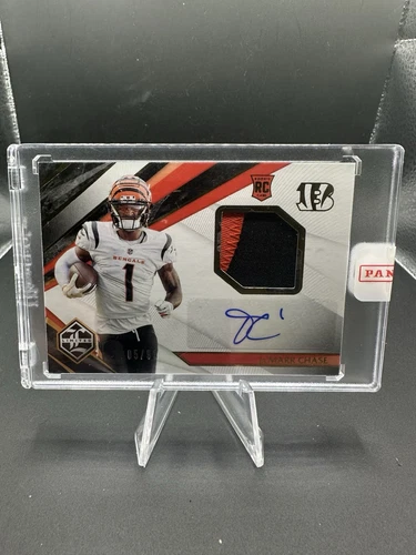 2021 Panini Limited Jamarr Chase Rookie Patch Auto /99 #107 