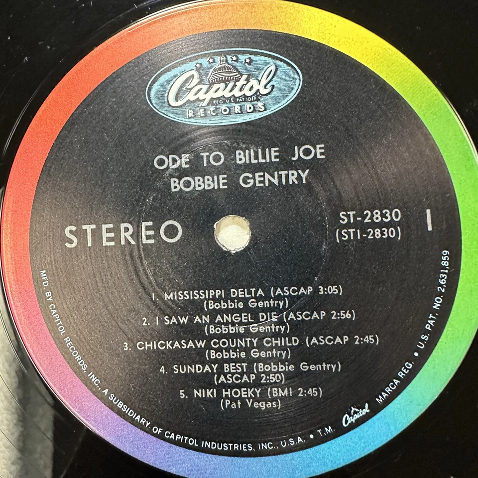Ode To Billie Joe Record Vinyl Bobbie Gentry Capitol ST-2830 Vintage Press - Image 3 of 4