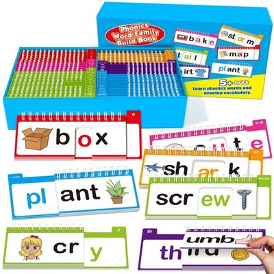 40 Read and Rhyme Flip Books,Phonics Word Family 6.6 inches x 9.8 