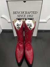 New Rare Frye Womens Red Leather Boots Size 8...