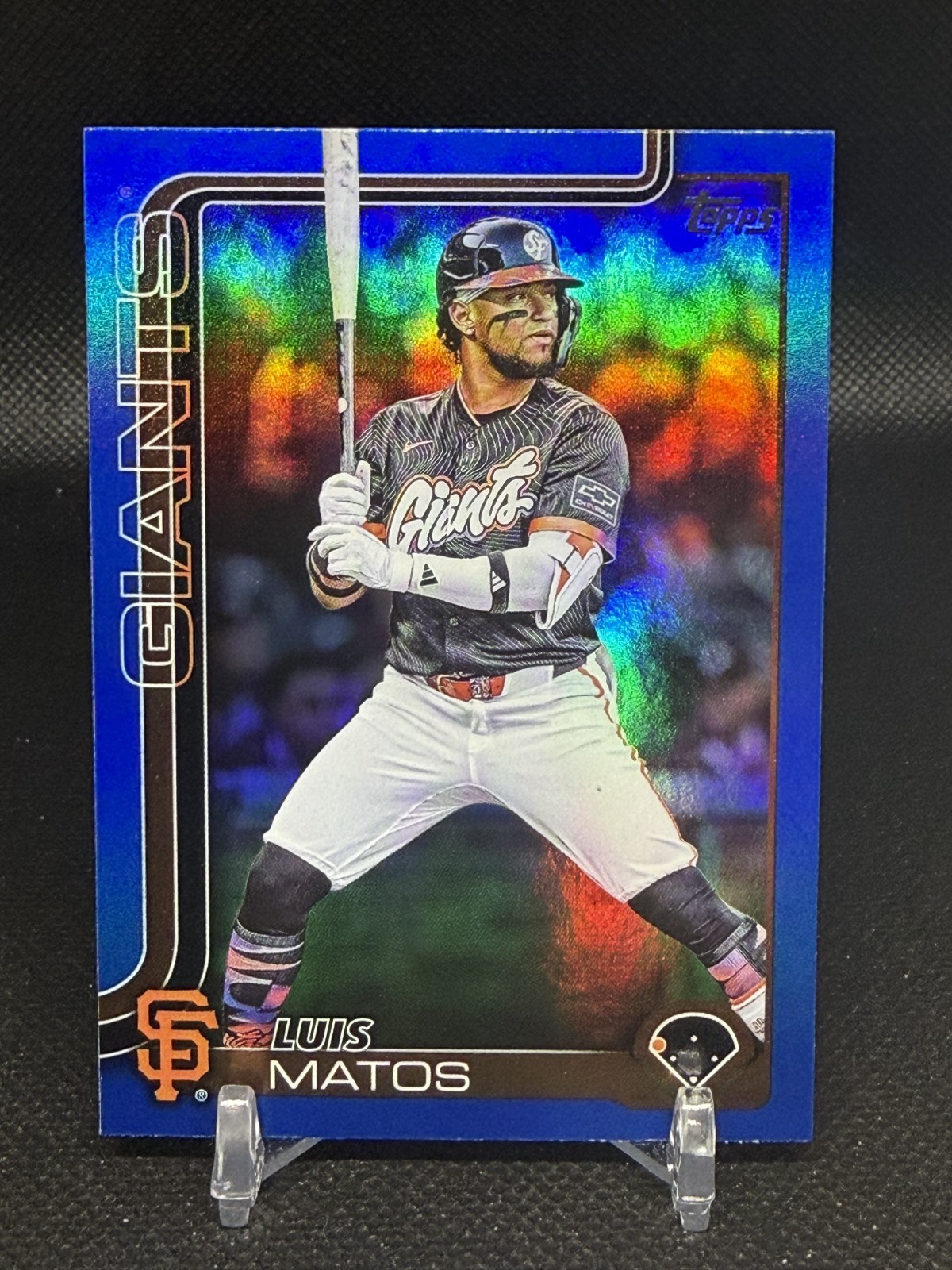 2025 Topps Update Luis Matos #US29 - True Blue Foil 141/150 (SP) - Giants
