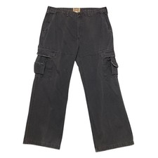 Vintage Graphite Jeanswear Baggy Wide Leg Cargo Pants 38x32 Gray Y2K Skate