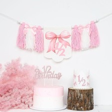 Girls Half Birthday Party Decorations Themed Party Supplies Celebration Hanging