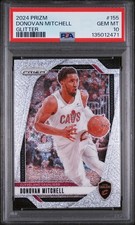 Donovan Mitchell 2024-25 Panini Prizm Glitter Prizm #155 SSP PSA 10 GEM 