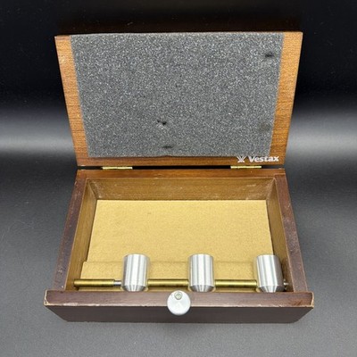 Rare Vintage Vestax Wooden Triple DJ Cartridge Needle Case Used Complete