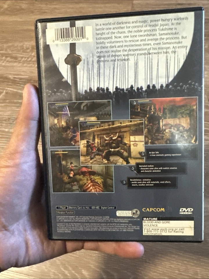 Onimusha Warlords Black Label PS2 Sony PlayStation 2 Complete Tested  - Image 4 of 4