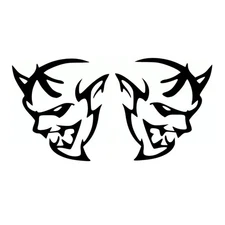 Demon Decal Devil Sticker Red Eye Hell All Size All Color