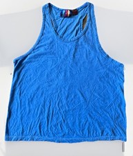 Vintage Gunnison Black Canyon Tank Top USA Made Large Blue Cotton National Park