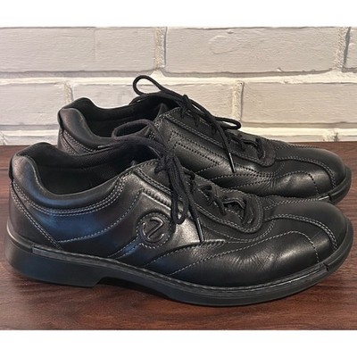 ECCO Light Shock Point Mens Black Leather Lace Up Oxford Shoes EU 44 US 10-10.5