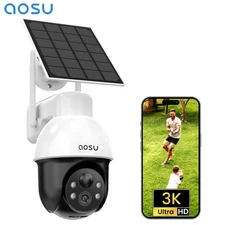 AOSU Security Camera Wireless Outdoor,5MP Solar Powered WiFi Camera for Home