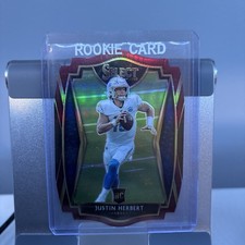 2020 Select Maroon Prizm Die-Cut #144 Justin Herbert Rookie Card RC Chargers. rookie card picture