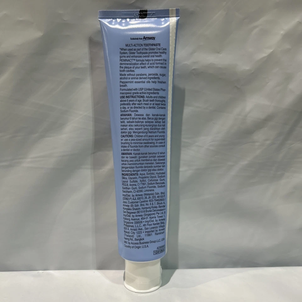 Pasta de dientes multiacción Glister 200 g bondad a base de plantas refresca el aliento NUEVO Foto 3 de 4