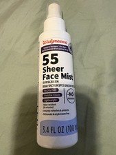 Walgreens 55 Sheer Face Mist Sunscreen 3.4 fl oz 1.47 per gallon