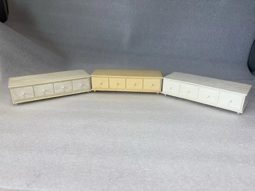 Vintage Susy Goose Barbie Doll Hope Chest Furniture White Lot of 3 Dressers