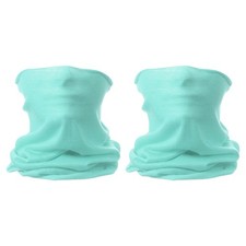 2pcs Summer Cooling Neck Gaiter Unisex Sun Protect Face Mask, Sky Blue
