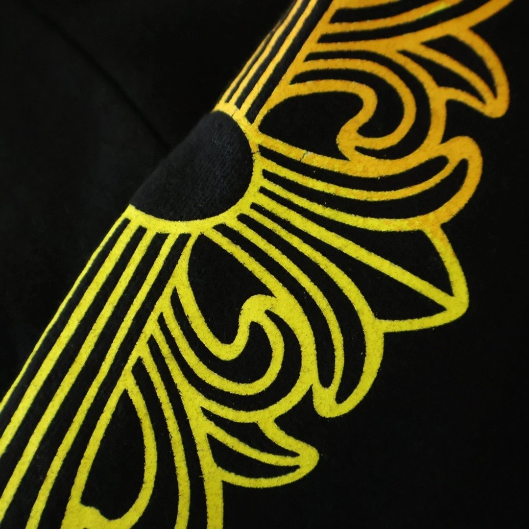 Felpa con cappuccio pullover CHROME HEARTS SWTSHRT PLVR stampa cerchio sfumato nero usata 3473