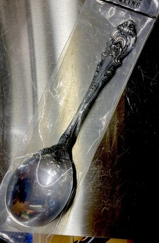 Sir Christopher by Wallace Sterling Silver Cream Soup Spoon 6", 41 g. Sealed EXC