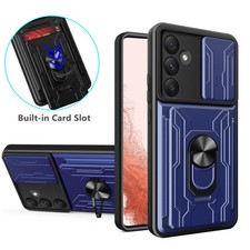 For Samsung Galaxy A16 5G A36 5G A56 5G Rugged Card Slot Ring Stand Case Cover