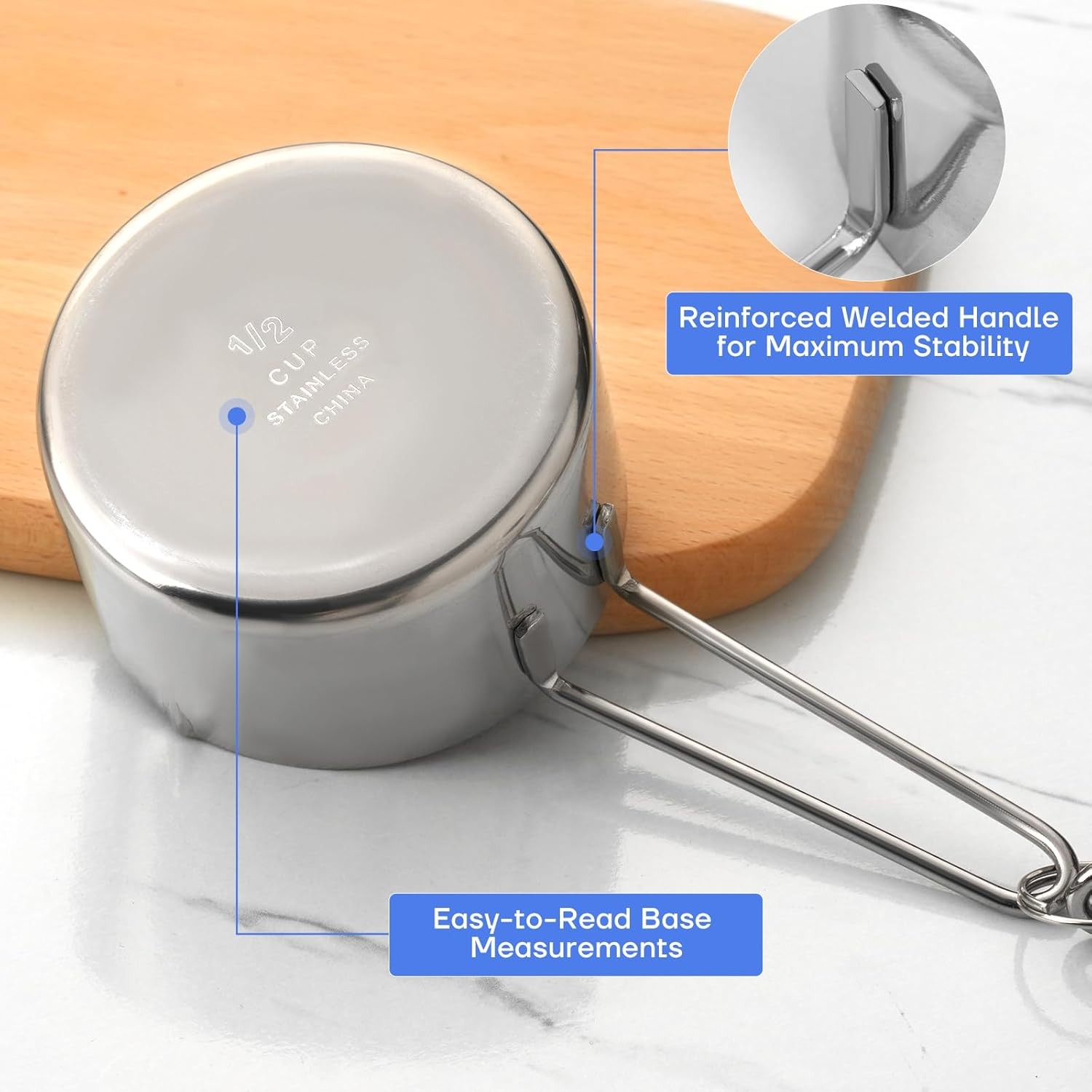 10-Piece Stainless Steel Measuring Cups and Spoons Set