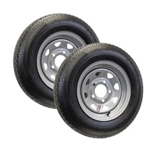 ECustomrim 2-Pack Radial Trailer Tire On Rim ST145R12 ST145/R12 Load Range D ...
