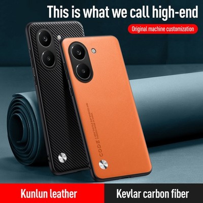 For Xiaomi Redmi Turbo 5, Luxury Business Case Retro Leather Soft Rubber Cover