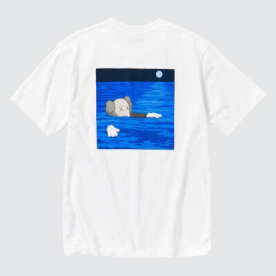 ユニクロ　kaws Uniqlo UT x Kaws Short Sleeve Graphic T-Shirt 2023 White Blue Mens