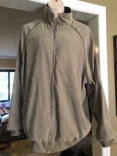 Weatherproof Garment Company Mens Zip Closure  XL Beige With Brown Trim