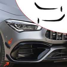 Front Bumper Fins Canards Splitter For Benz W118 C118 CLA45 CLA180 CLA200 20-23~